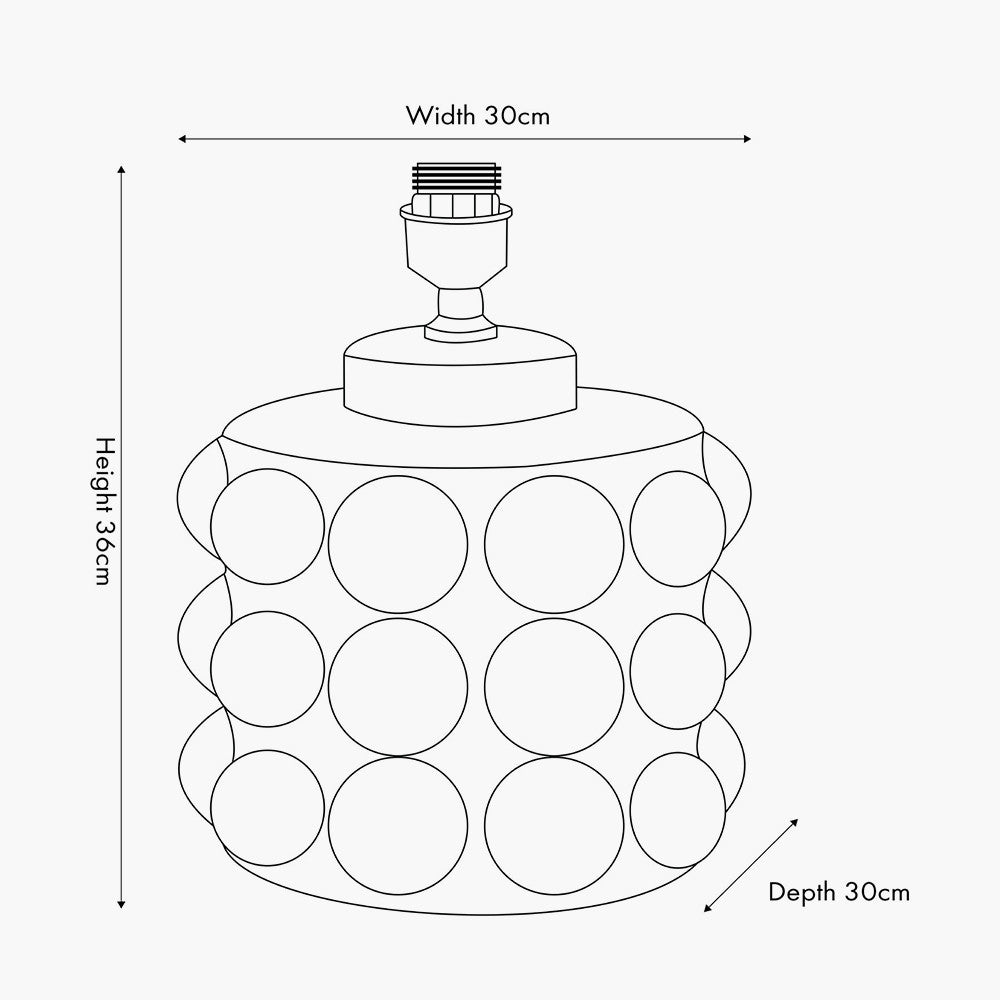 Serenity White Bobbled Ceramic Large Table Lamp - Base Only